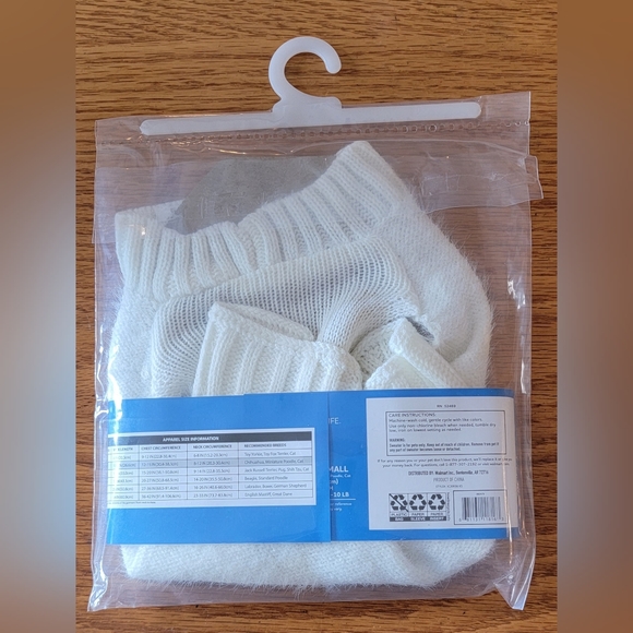 Vibrant Life Holiday Sweater For Pets, Cream, Size XS - Picture 3 of 4